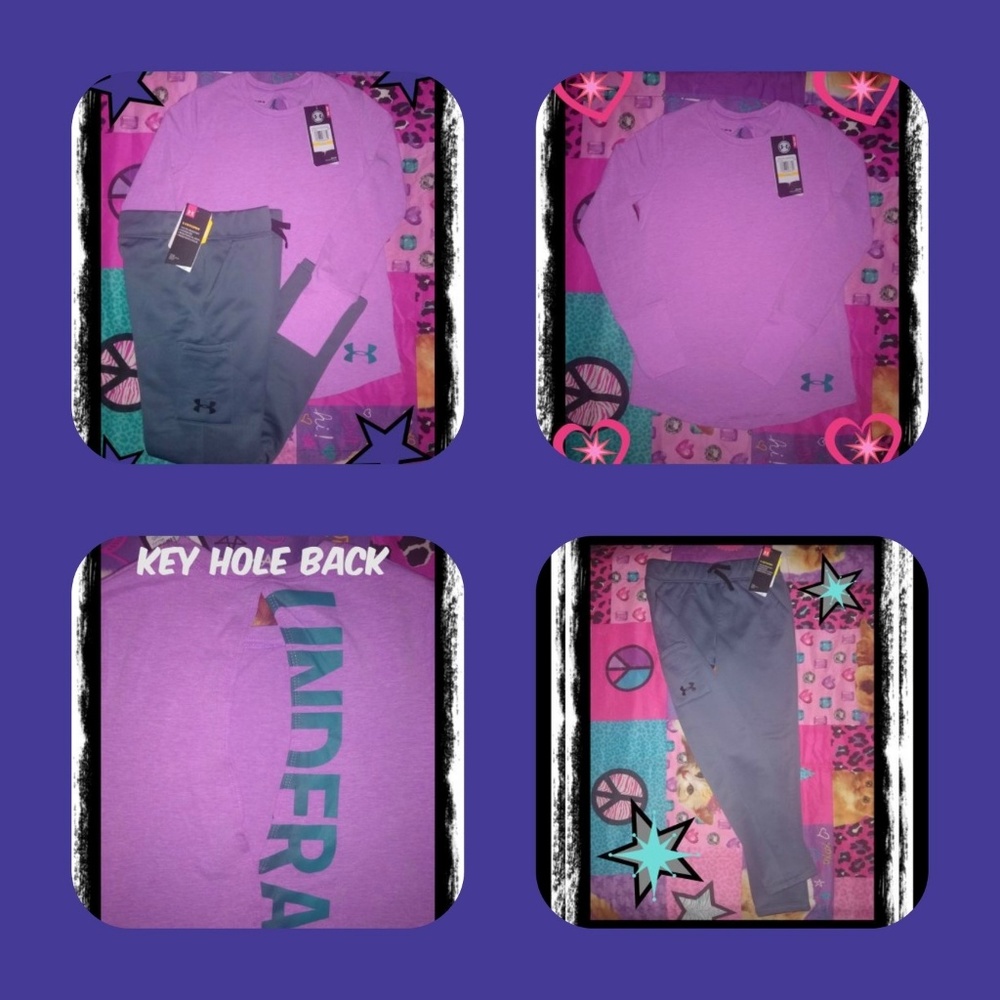 NWT~ GIRL'S MEDIUM UNDER ARMOUR OUTFIT